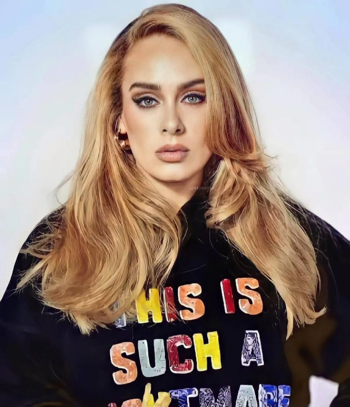 صور مكياج عيون أديل