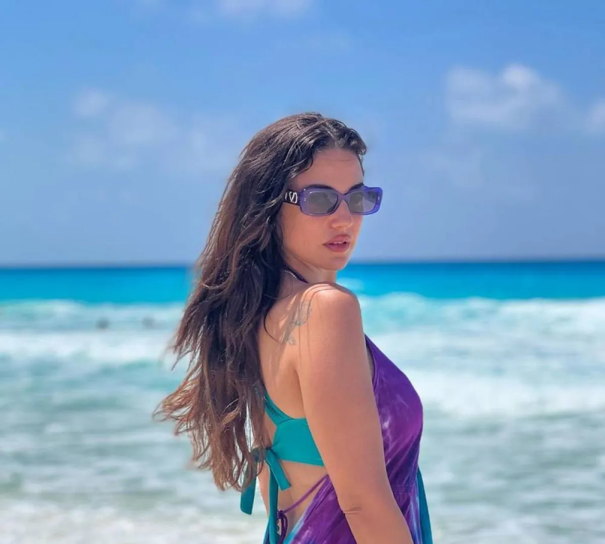 درة على شاطئ البحر - الصورة من حسابها على إنستغرام 