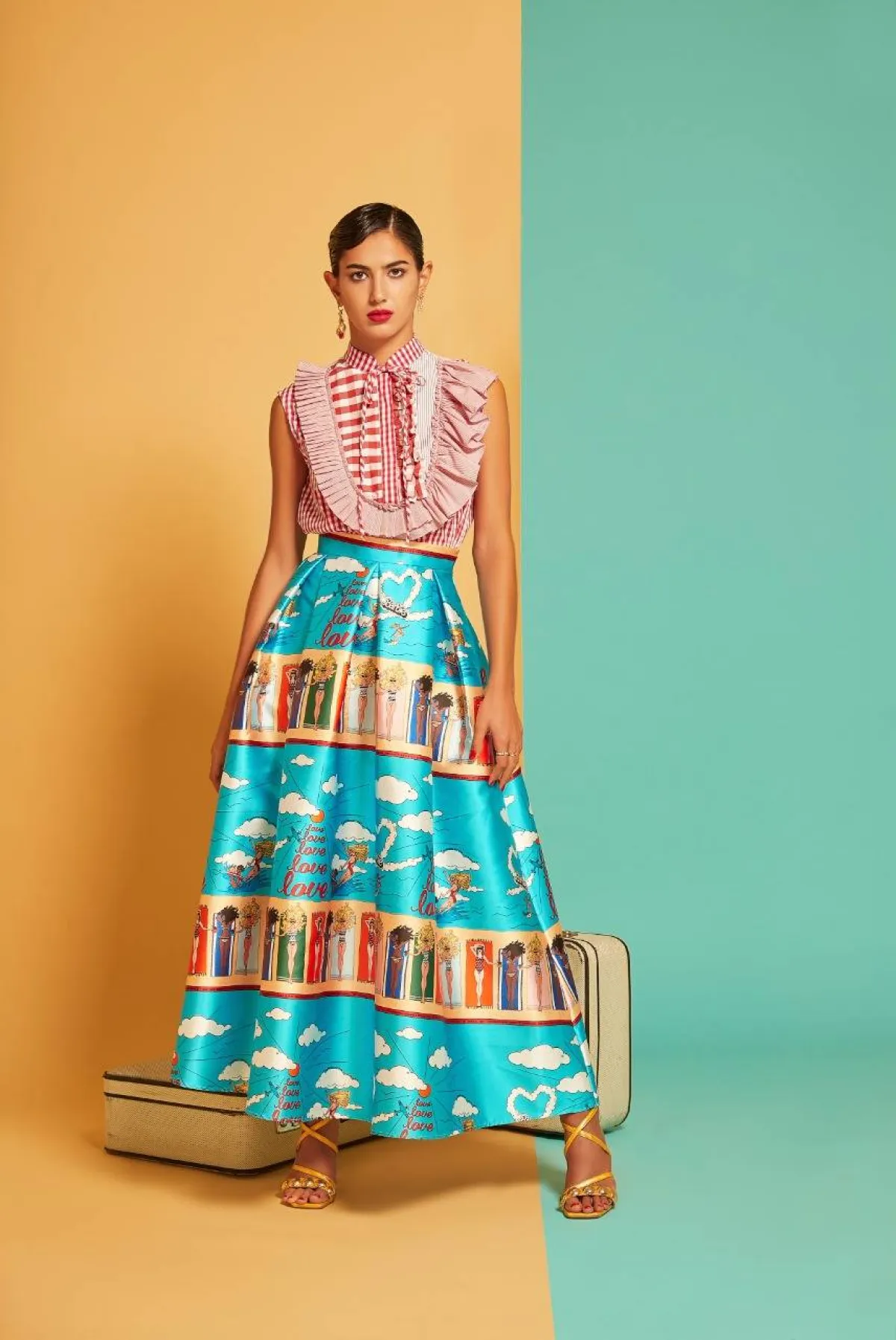 تنورة طويلة بليسيه، من أليساندرو أنريكيز Alessandro Enriquez