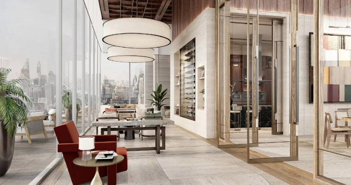 مساحات الجلوس المخصصة لتنزه السكان في «دوسيت سنترال بارك»