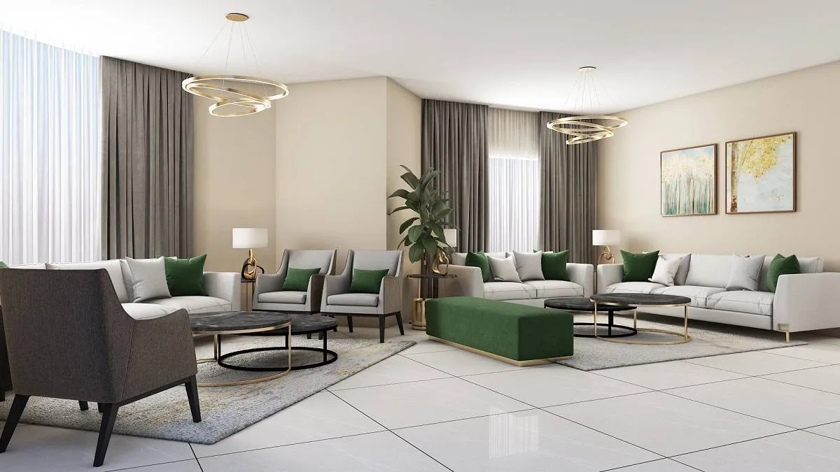 استخدام الألوان الفاتحة للجدران مناسب في العموم، للإيحاء بالاتساع 