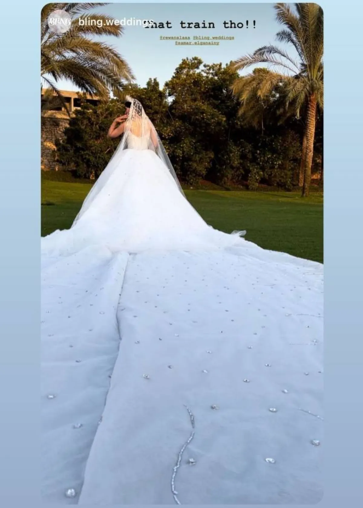 لقطة شاشة من ستوري ريوان علاء على انستجرام ليلة زواجها