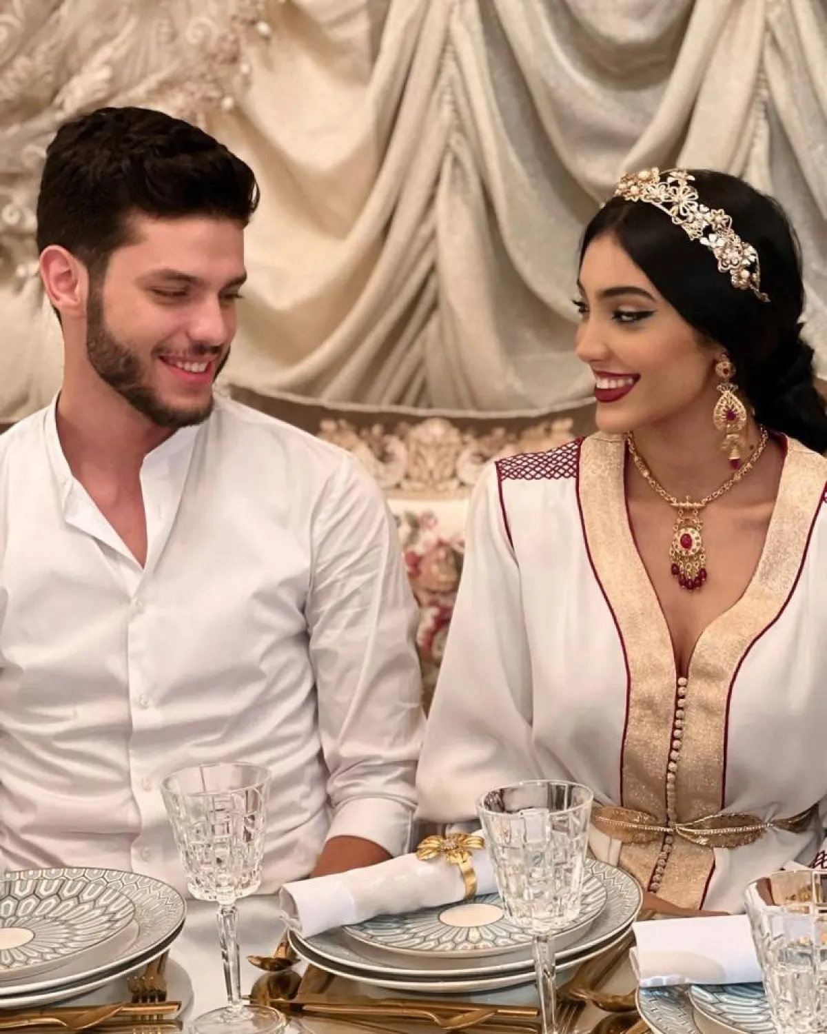 إيمان بطمة وخطيبها حيمي أيوب- الصورة من حسابها على انستجرام