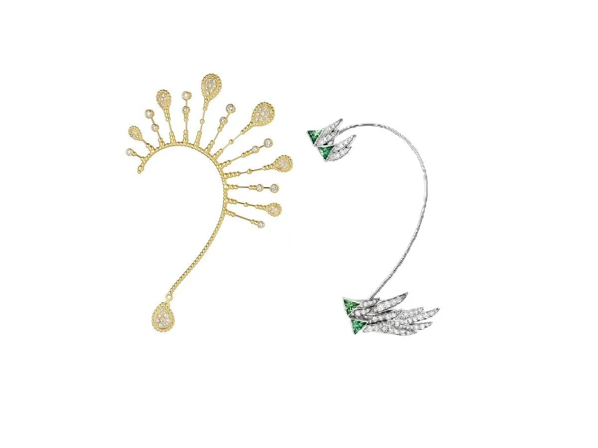 أقراط تطوق الأذن بالماس والأحجار الكريمة اللامعة.. اختاريها لمظهر استثنائي!