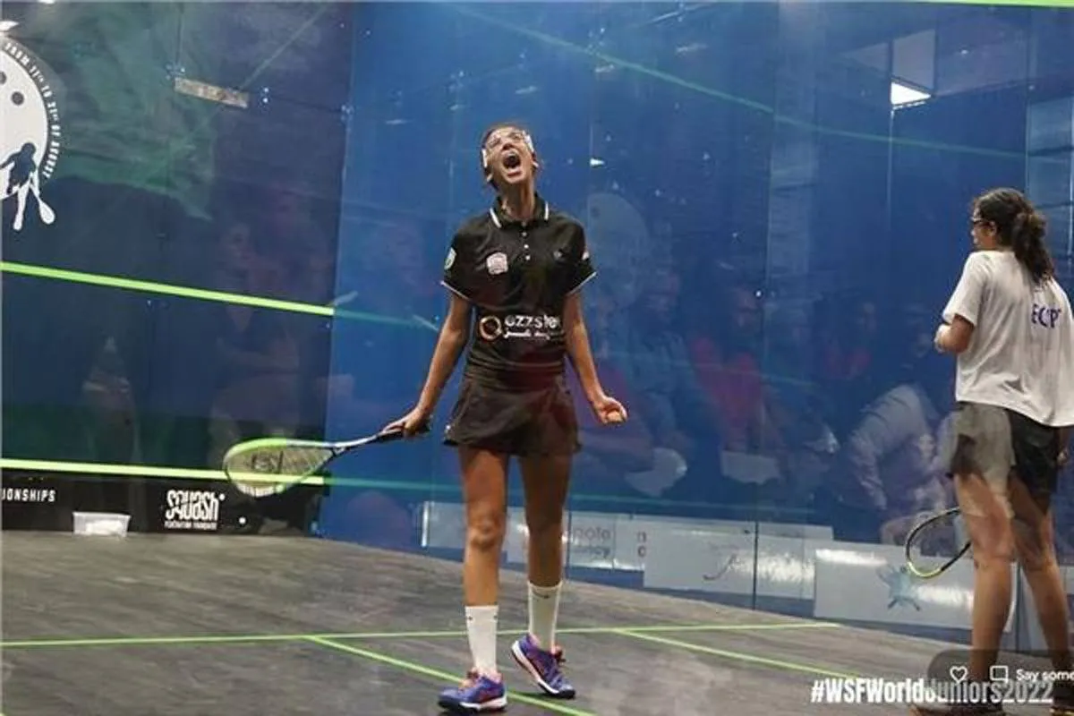 المصرية أمينة بطلة العالم لناشئات الأسكواش رقم 14 بفرنسا 