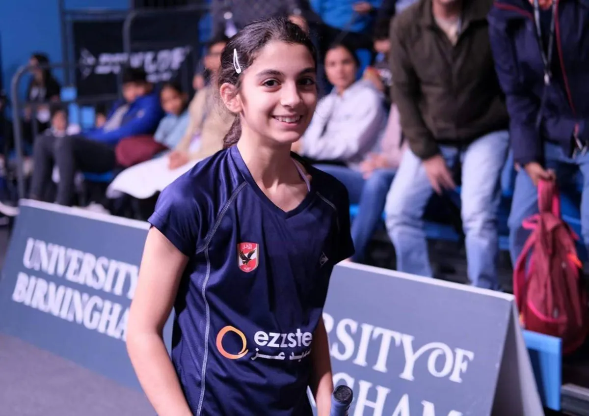 المصرية أمينة بطلة العالم لناشئات الأسكواش رقم 14 بفرنسا 