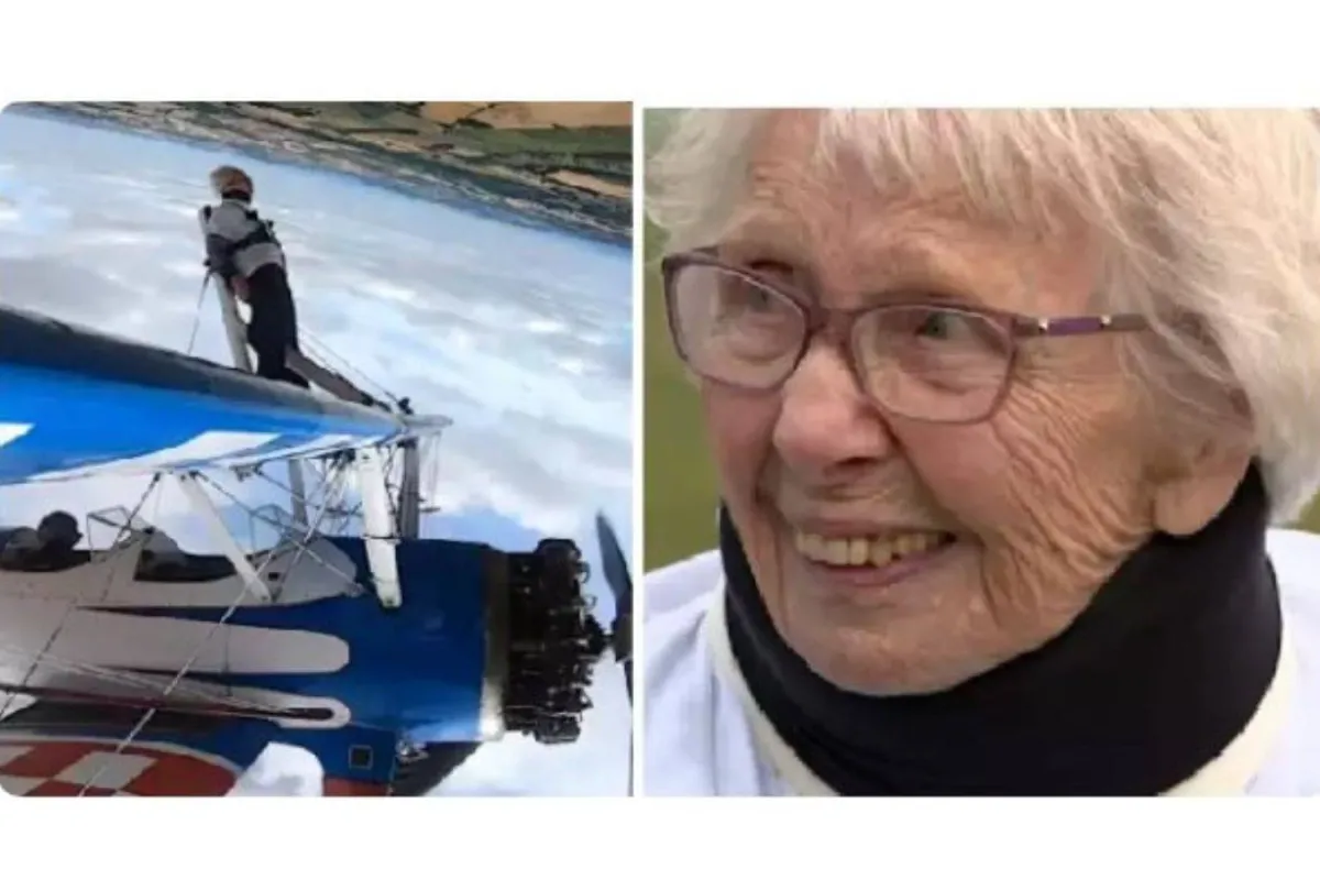 امرأة في سن الـ93 عاماً تُحلِّق على جناح طائرة