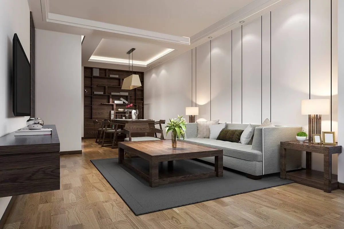 الإضاءة عنصر هام في غرفة الجلوس متعددة الوظائف