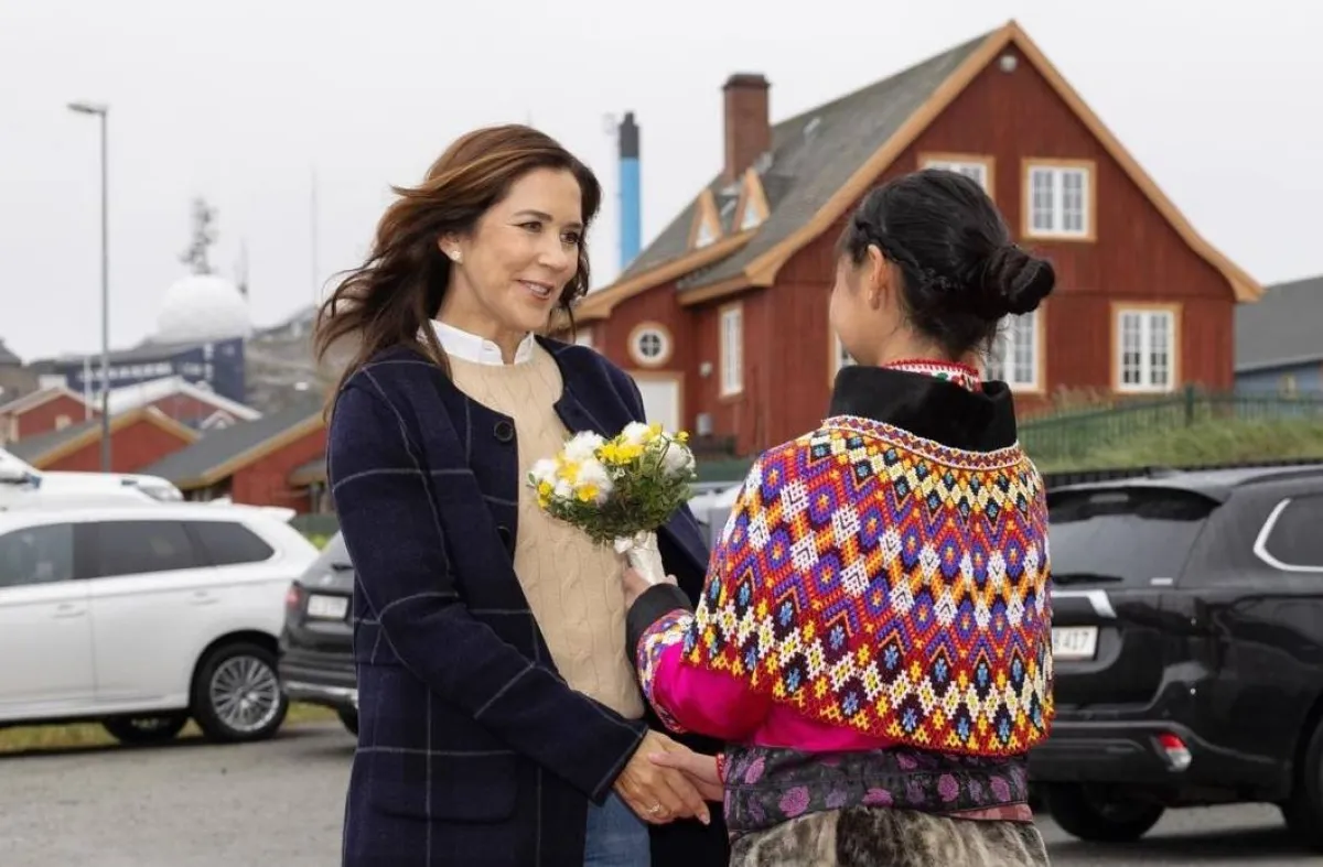 الأميرة ماري لدى وصولها غرينلاند- الصورة من حساب البيت الملكي الدنماركي على إنستغرام