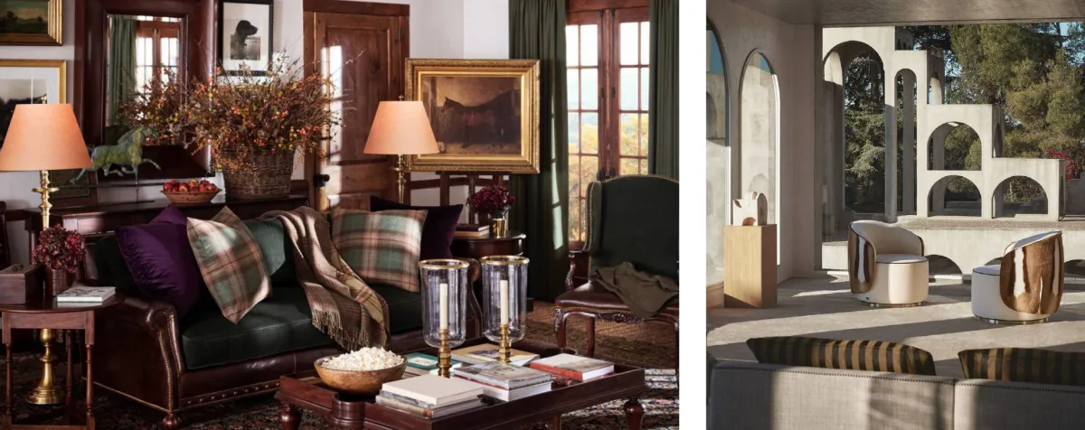 ديكور من فندي كاسا Fendi Casa. غرفة معيشة بطابع كلاسيكي من رالف لورين Ralph Lauren