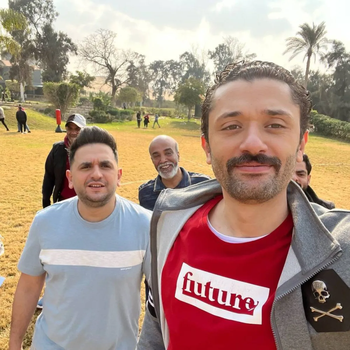 كريم محمود عبدالعزيز وسليمان عيد ومصطفى خاطر - صورة من حساب كريم على إنستغرام