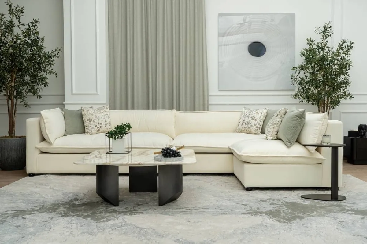 أريكة مناسبة لمنطقة الاستقبال المفتوحة 