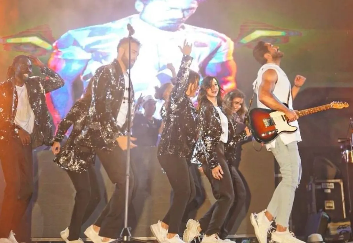 تامر حسني من حفل جدة - صورة من صفحته الرسمية على انستغرام