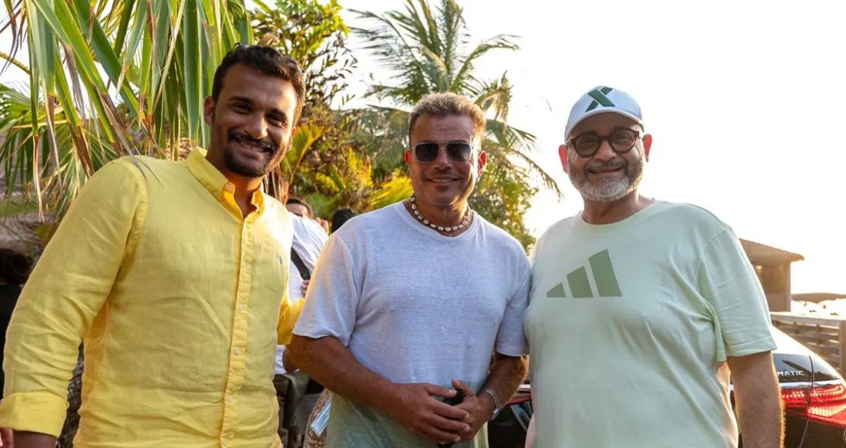 عمرو دياب زكي حسنين ومحمد زكي حسنين -الصورة من المركز الاعلامي ل شركة بنش مارك