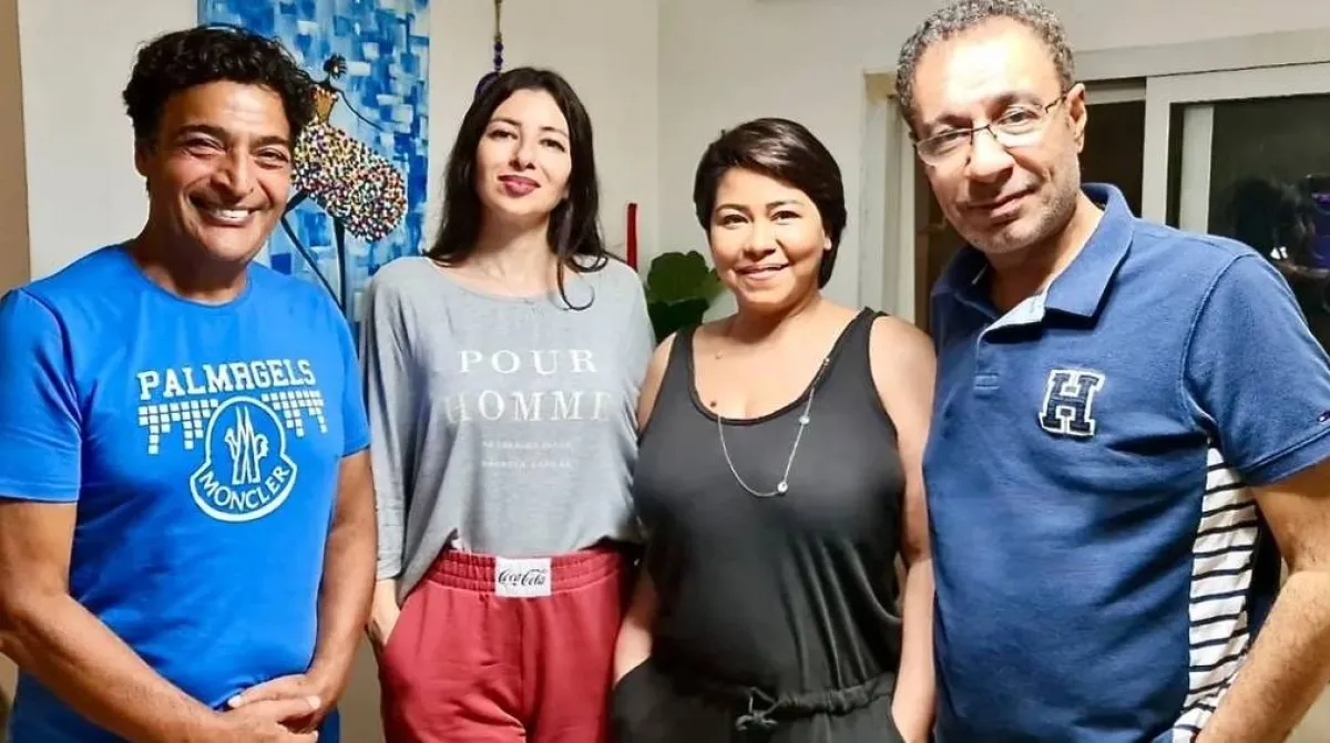 شيرين عبد الوهاب برفقة حميد الشاعري وطارق مدكور - صورة من صفحتها على انستغرام