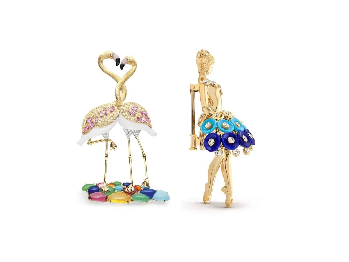 بتصاميم غريبة تخطف العيون..إليكِ أفخم بروشات مرصوفة بالأحجار الكريمة لإطلالات سهراتك