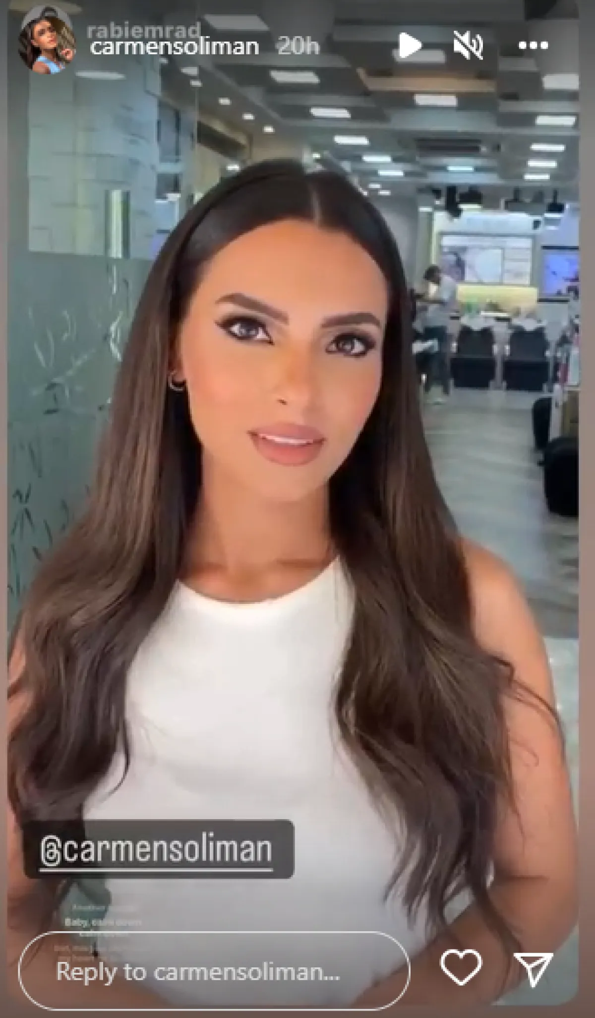 كارمن سليمان - الصورة من الاستوري على إنستغرام