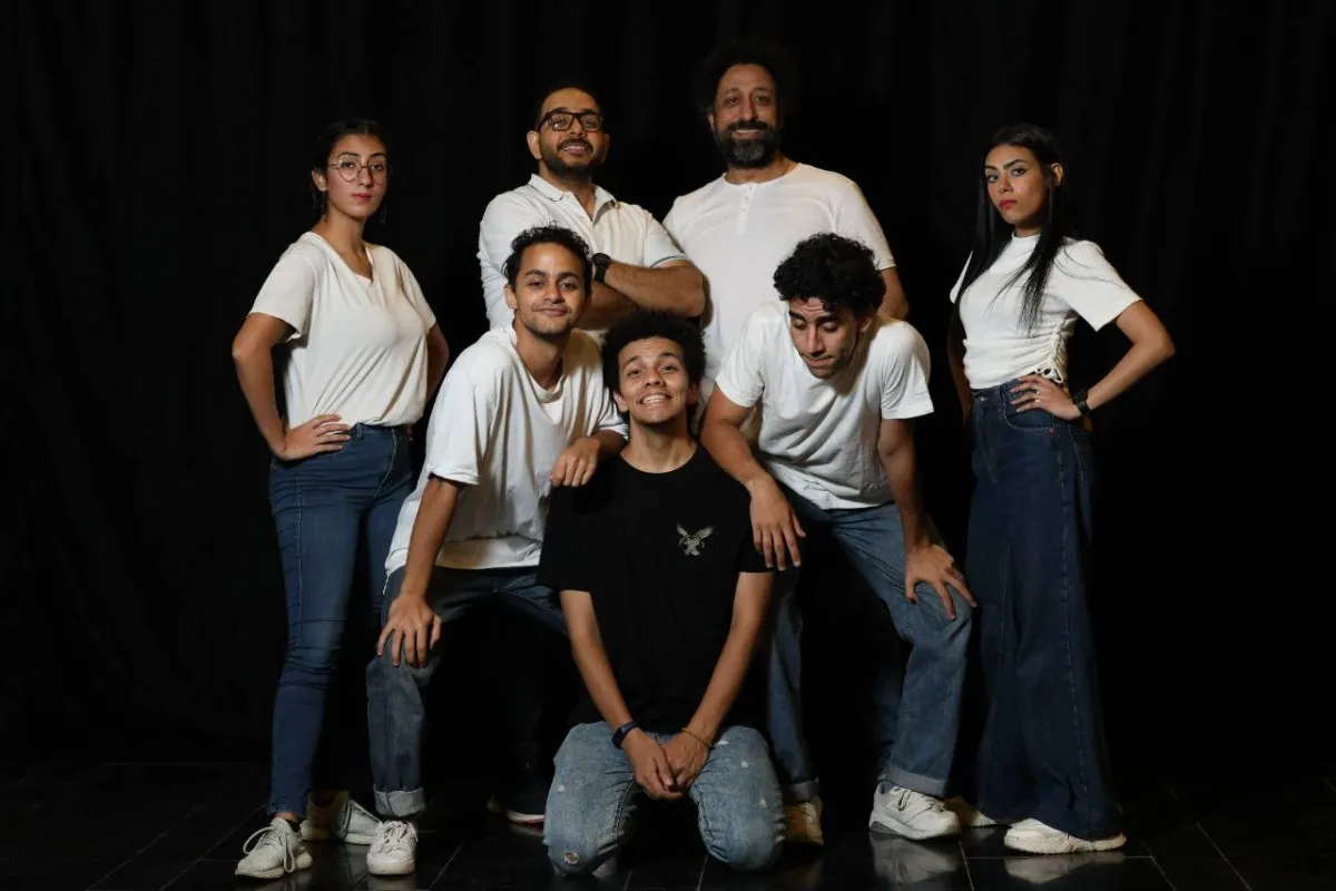 أبطال العرض المسرحي هلاوس - الصورة من المسؤول الإعلامي للعرض