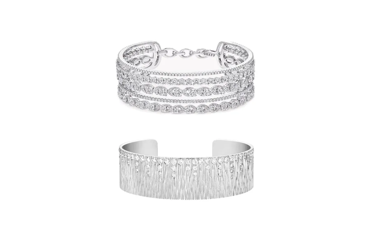 أساور ذهب عريضة لعروس صيف 2022