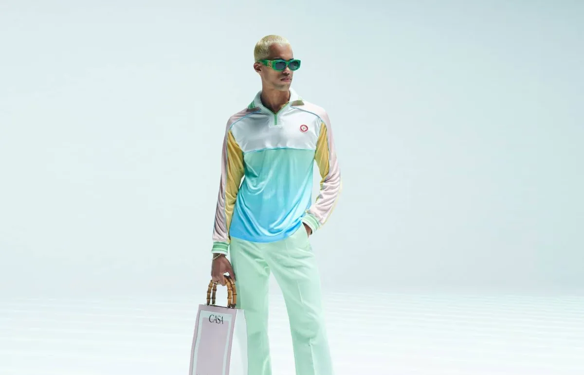 بنطلون قماش باللون الأخضر المينت من كازابلانكا Casablanca