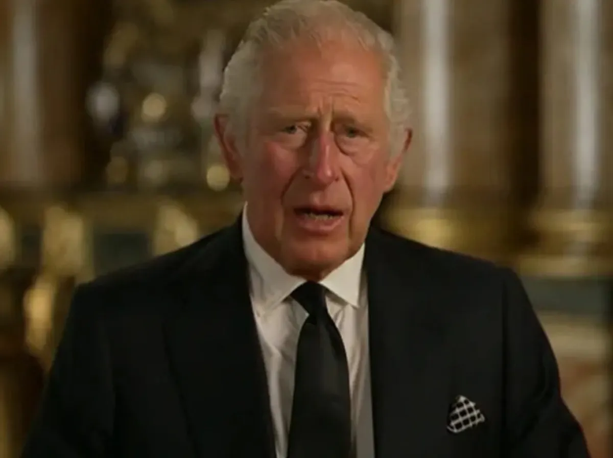 الملك تشارلز خلال إلقائه الخطاب- الصورة من حساب TMZ على إنستغرام