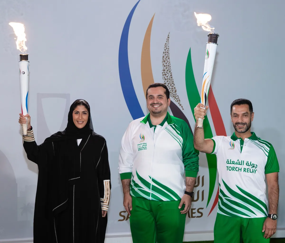 انطلاق مسيرة شعلة النسخة الأولى لدورة الألعاب السعودية 2022 - الصورة من حساب اللجنة الأولمبية البارالمبية السعودية
