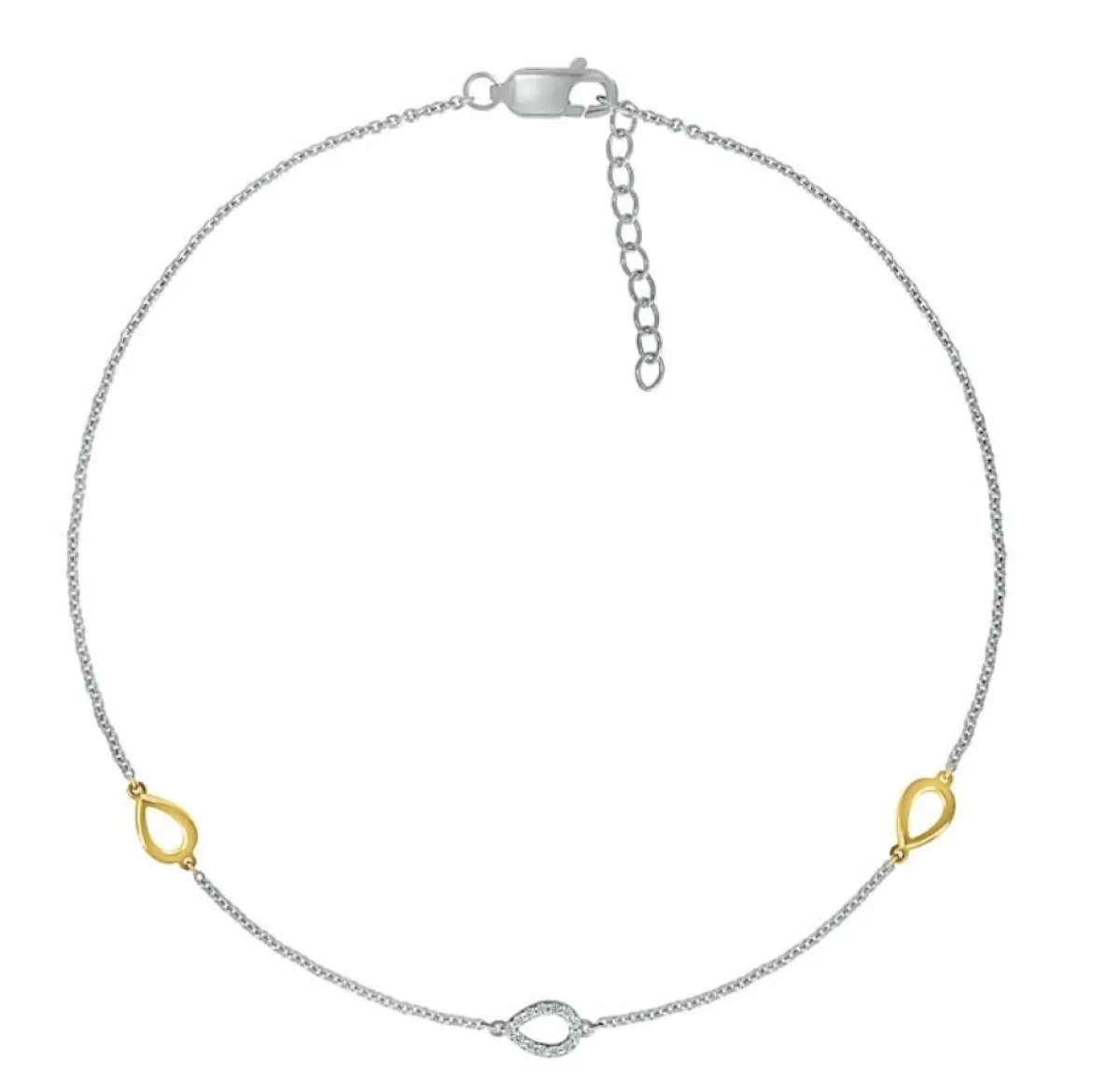 خلخال الفضة والذهب والالماس من Peoples