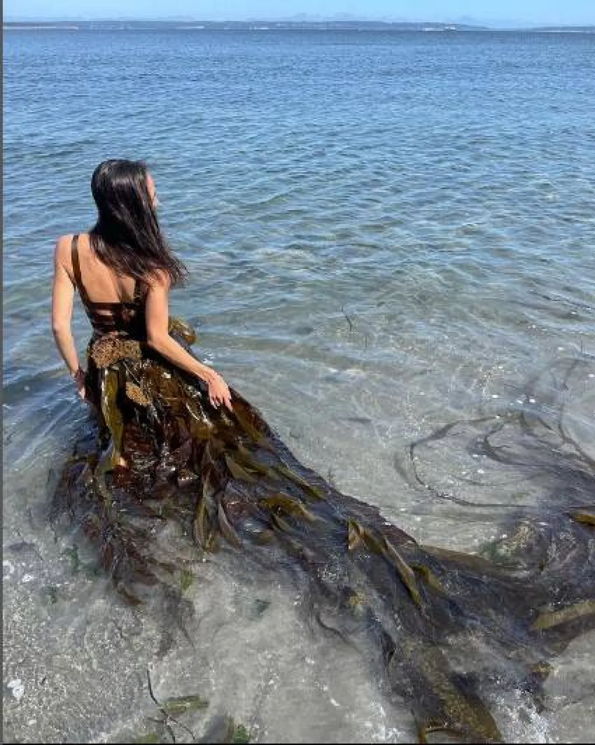 ملابس من العشب والزهور