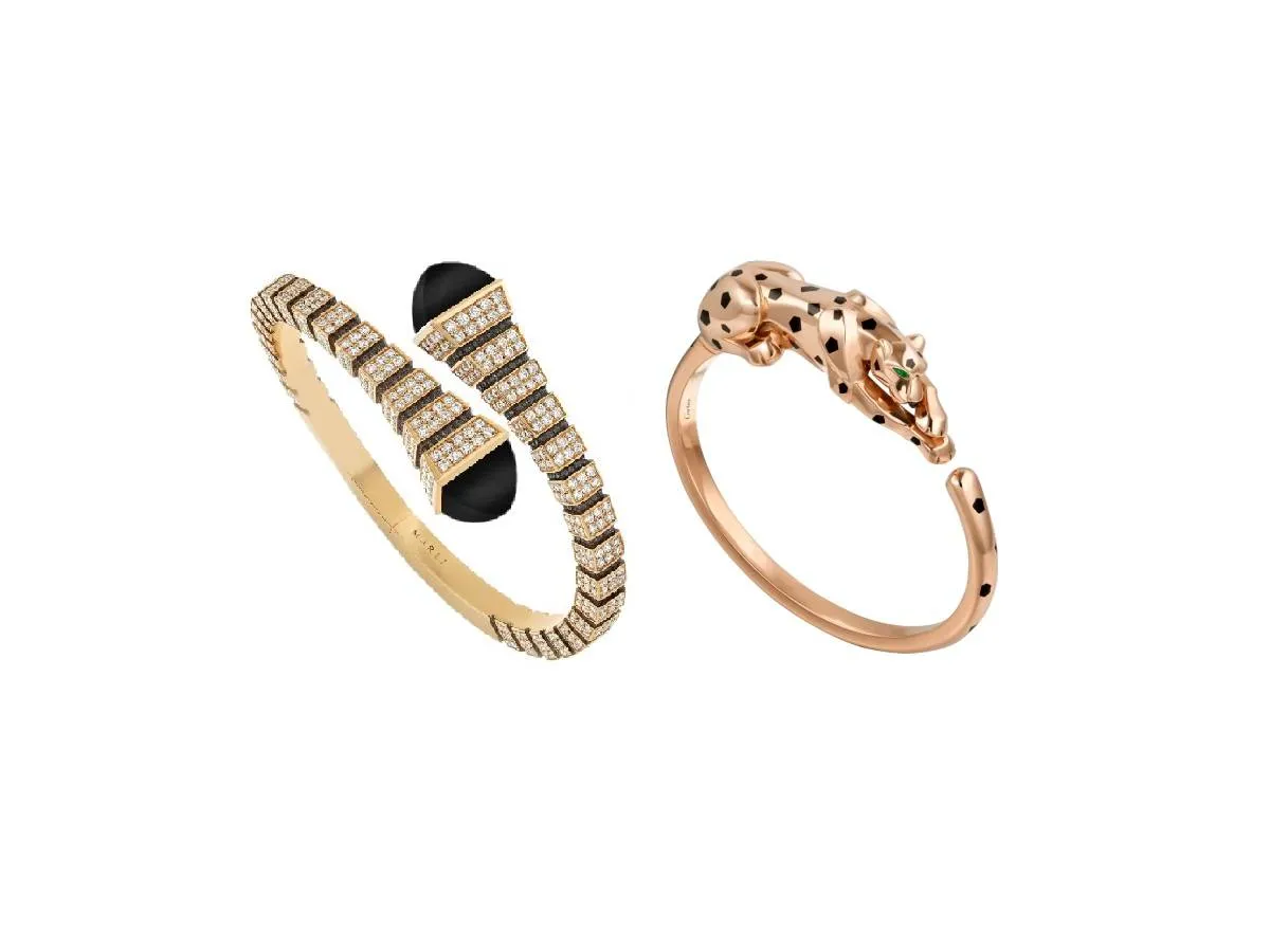 موديلات أساور ذهب بتصاميم فخمة تناسب العباية السوداء