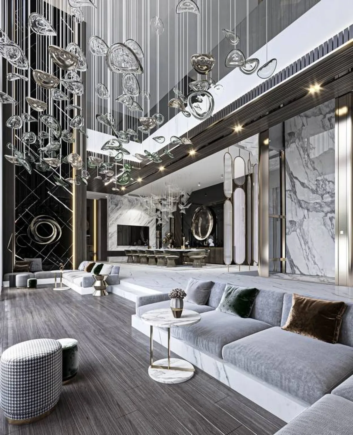 المصعد يُصمّم بصورة منسجمة، مع الديكورات الخاصّة بالفيلّا التي تستضيفه