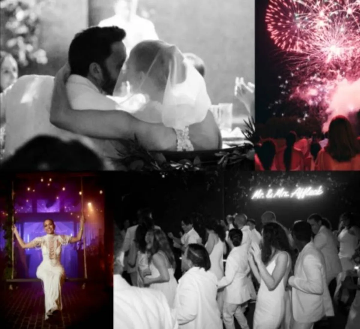 حفل الزفاف الرومانسي لجينيفر لوبيز وبن أفليك- الصورة من البريد الإلكتروني لجينيفر لوبيز