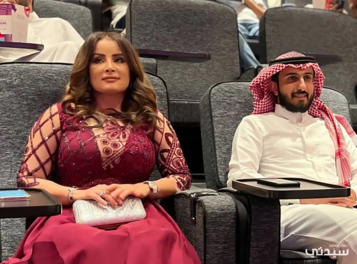 الفنانون محمد الهاشم ومروة محمد في عرض الفيلم