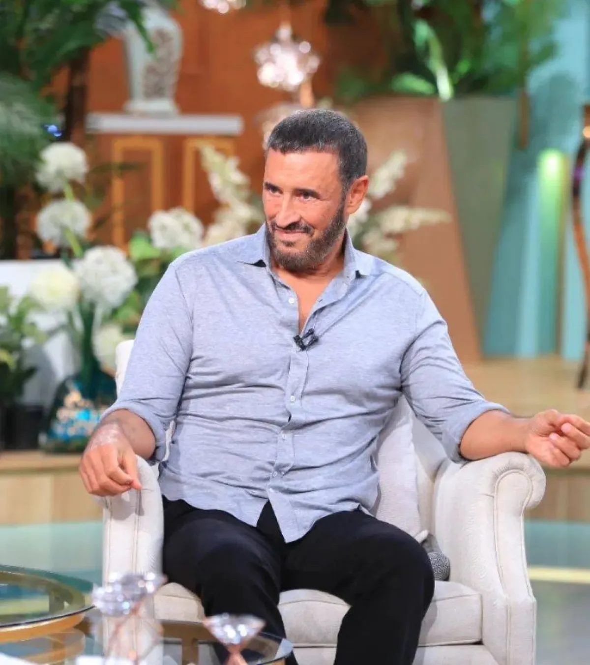 كاظم الساهر- صورة من حساب منى الشاذلي على انستغرام