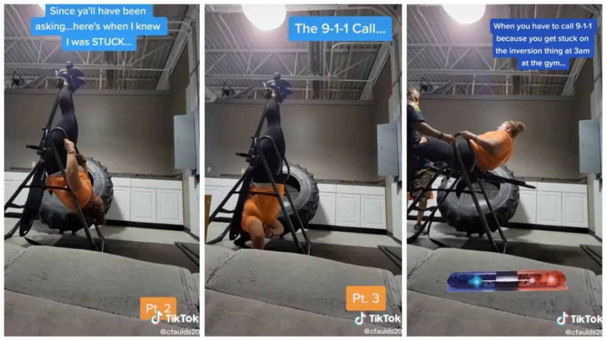 أمريكية تستعين بالشرطة لتحريرها، بعد أن علِقت في آلة رياضية