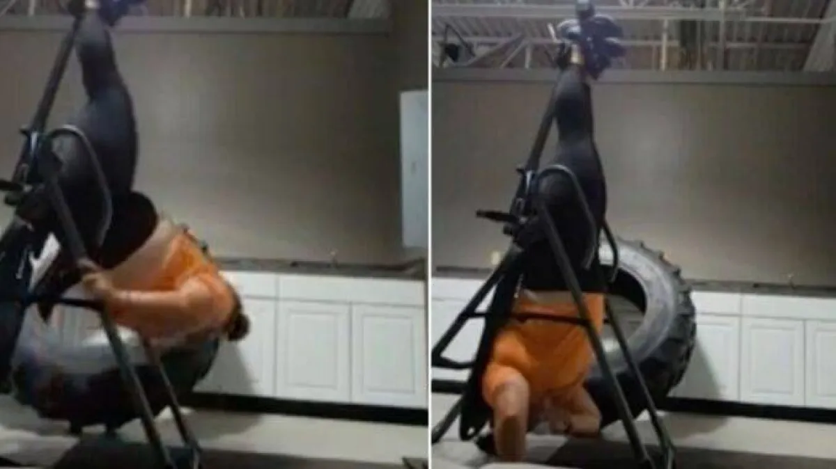 أمريكية تستعين بالشرطة لتحريرها، بعد أن علِقت في آلة رياضية