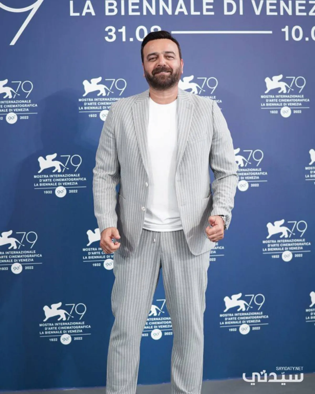 سامر المصري من العرض الخاص لفيلم نزوح بمهرجان فينيسيا السينمائي الدولي