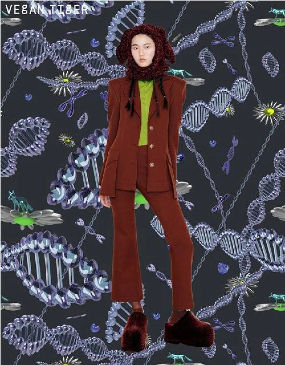 موديلات بدلات بالألوان الترابية لخريف 2022 من فيجان تايجر Vegan Tiger