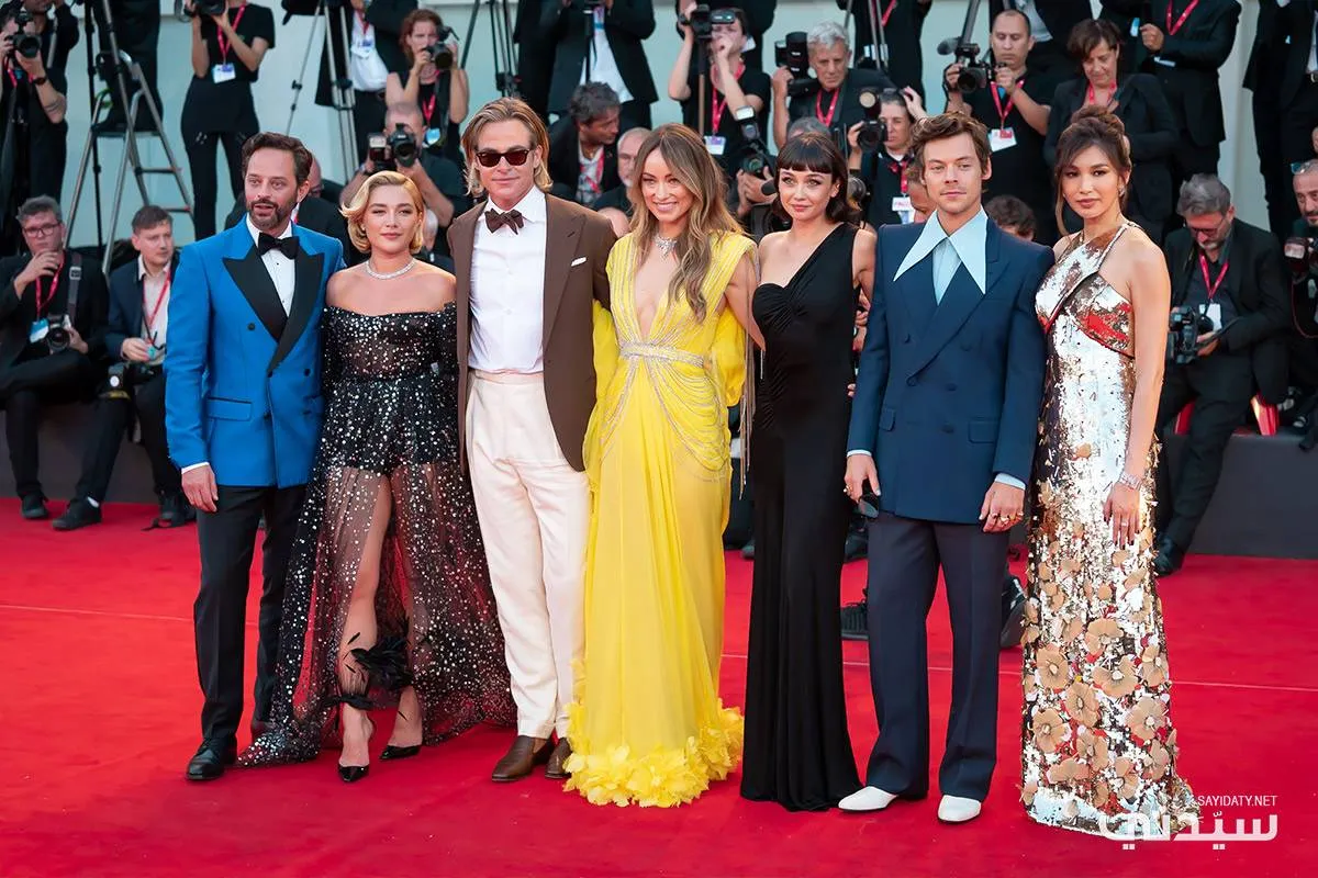Nick Kroll و Florence Pugh وChris Pine وOlivia Wilde وSydney Chandlerإضافة إلى Harry Styles و Gemma Chan