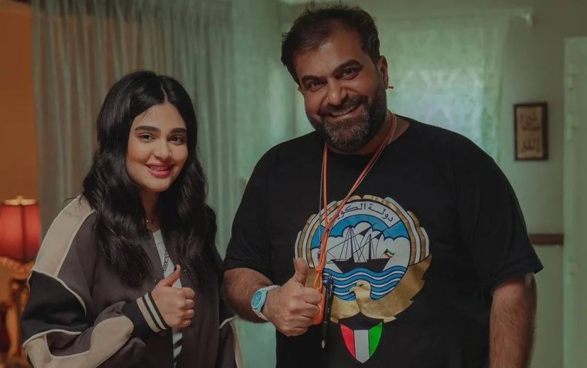 المخرج مناف عبد ال برفقة ليالي دهراب - صورة من صفحته الرسمية على انستغرام