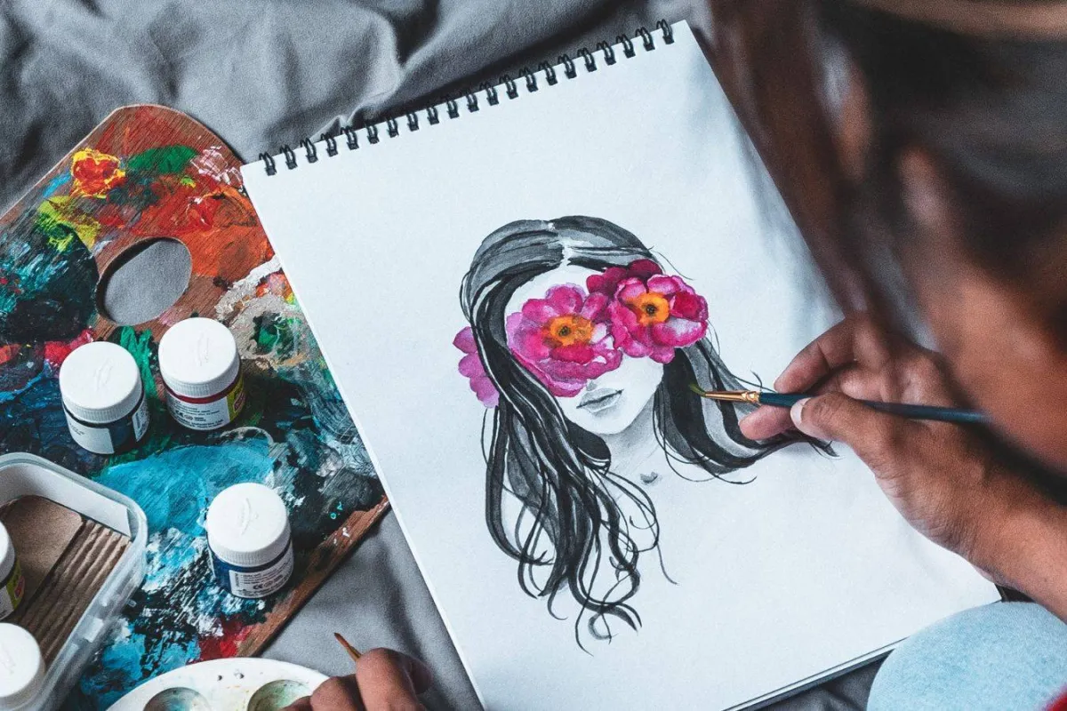 استخدام  الألوان المائية