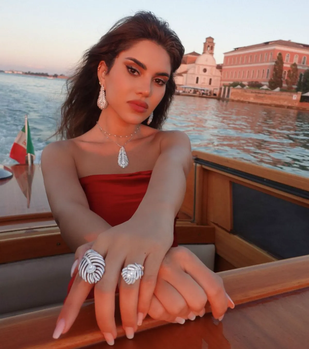 نجود الرميحي في فينيسيا - الصورة من حسابها على الانستجرام