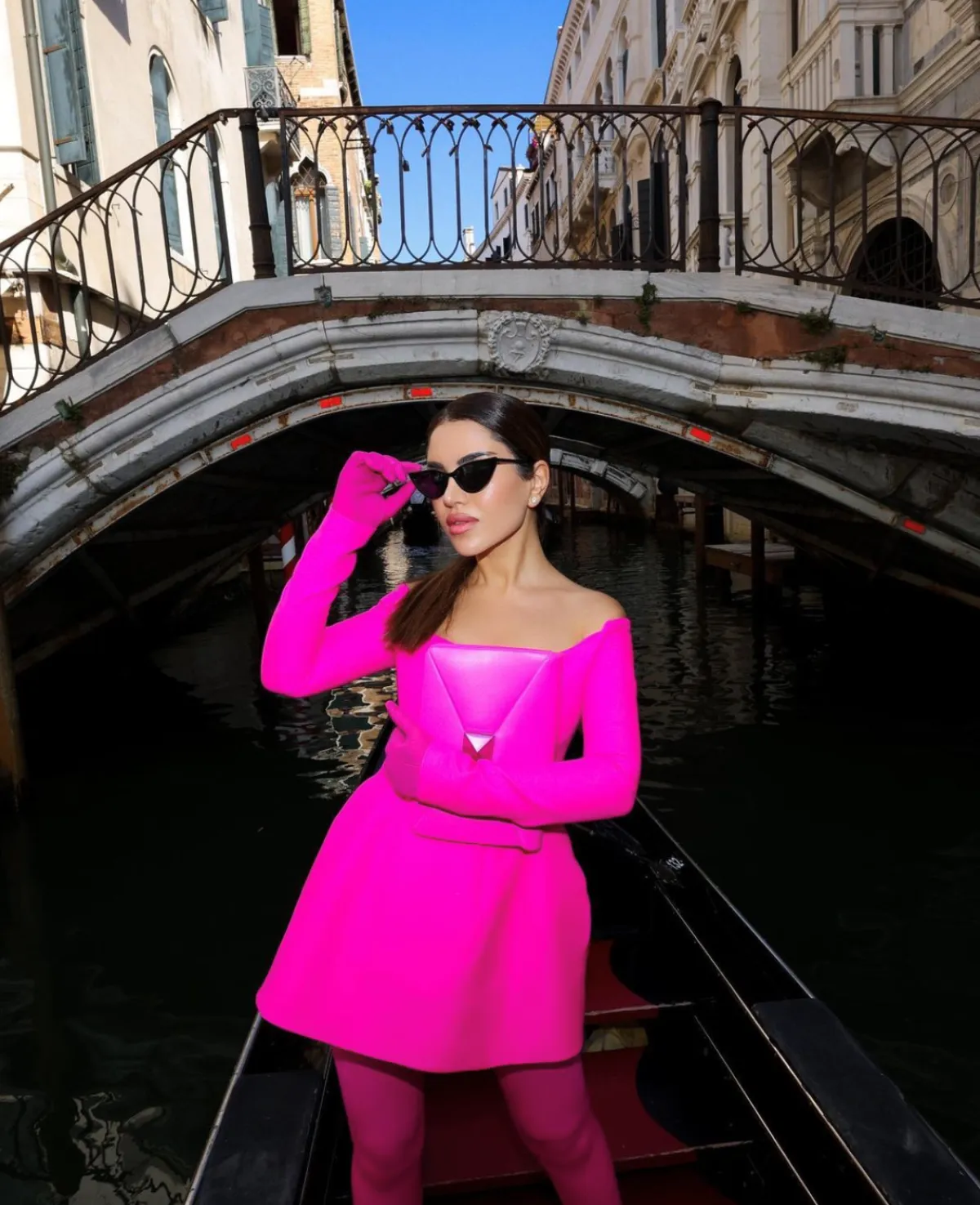 نجود الرميحي في فينيسيا - الصورة من حسابها على الانستجرام