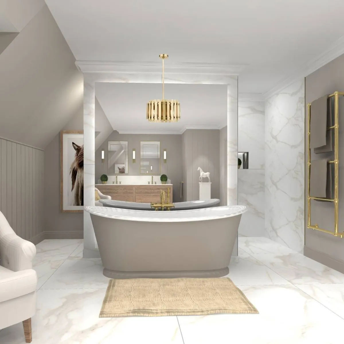 نموذج عن الحمّام الفخم