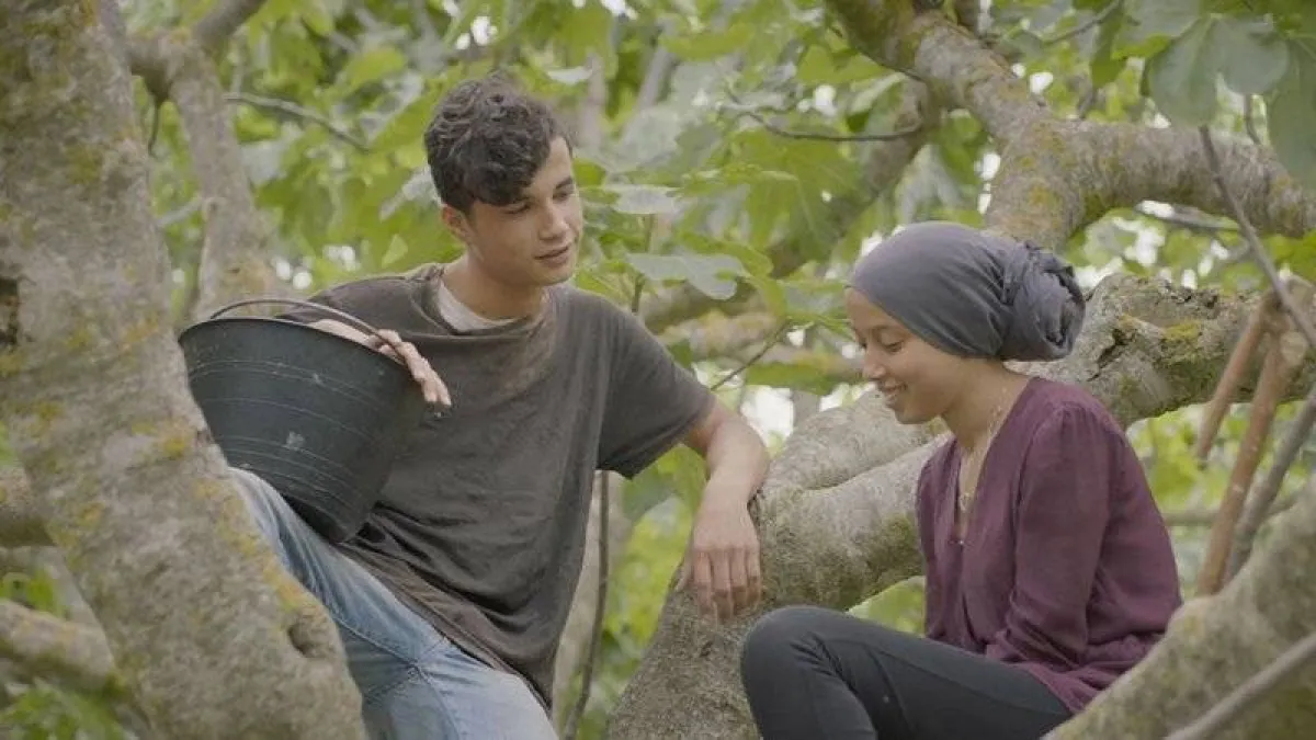 مشهد من فيلم تحت الشجرة الصورة من حساب المخرجة اريج السحيري على الفيسبوك