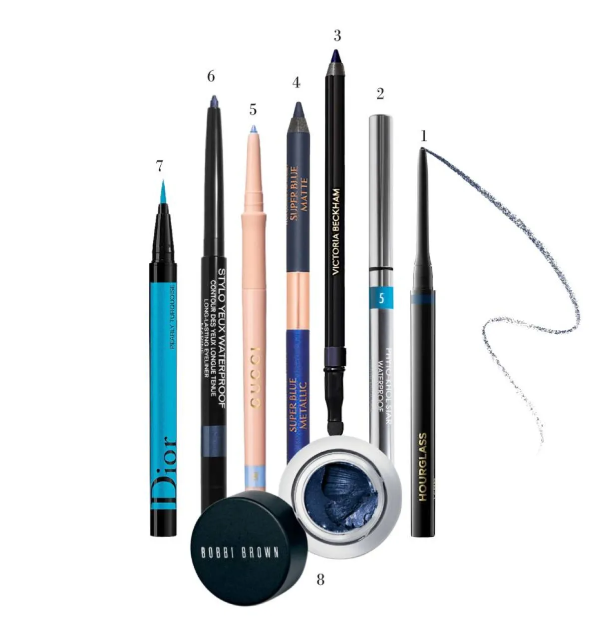 الأيلاينر الأزرق لإطلالة عصرية Blue Eyeliner