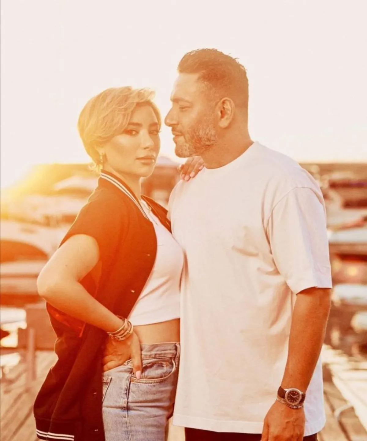 زياد برجي وزوجته سناء فرح- الصورة التي نشرها زياد بمناسبة الذكرى العاشرة لزواجهما- الصورة من حسابه على انستغرام