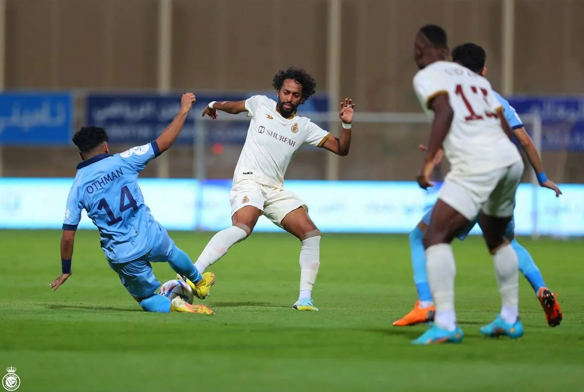 صورة من مباراة الباطن ضد النصر