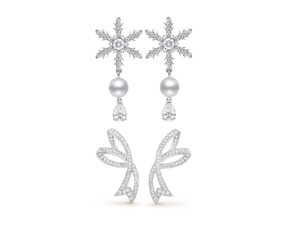 هل تبحثين عن أقراط ناعمة مرصوفة بالألماس ليوم زفافك؟ إليكِ أجمل ما قدمته الدور العالمية