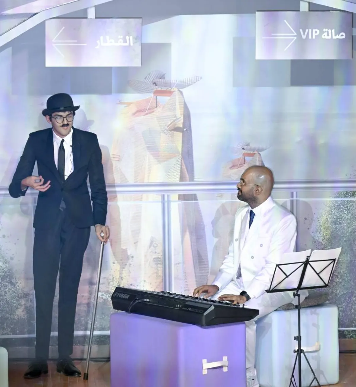 من لقطات مسرحية صالة 4 - تصوير بشير صالح 