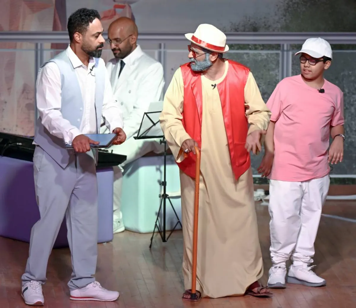 الطفل سلطان العنزي في مسرحية صالة 4 -